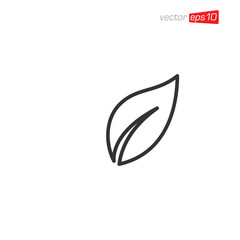 Fototapeta premium Nature Leaf Icon Logo Design Template