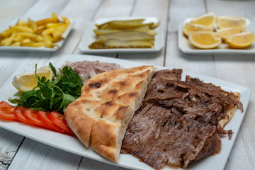 Delicious turkish doner kebab grilled meat