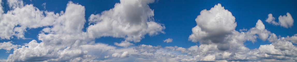Blue sky with white clouds, natural backgrounds