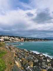 Fototapeta na wymiar Coastline of San Remo