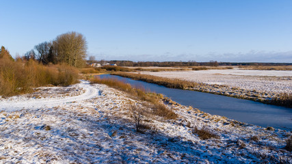 Zima na Podlasiu, Dolina Górnej Narwi, Polska © podlaski49
