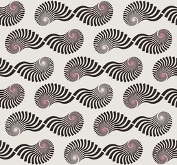 nautilus fossils seamless stripes pink brown ivory © L.Dep