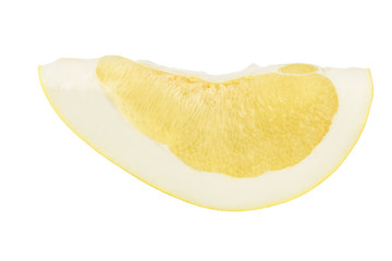 slice of pomelo isolated on white background