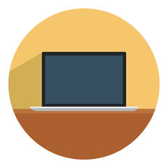 laptop icon. flat illustration of laptop vector icon. laptop sign symbol