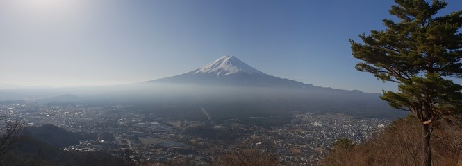 mt fuji in winter