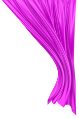 Obraz premium Abstract background of magenta wavy silk or satin. 3d rendering image.