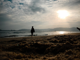 Naklejka premium beach in china, travel to asia