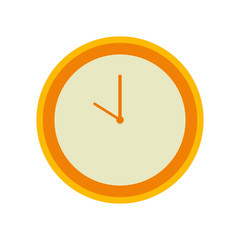 Vector Illustration of Orange Clock Icon