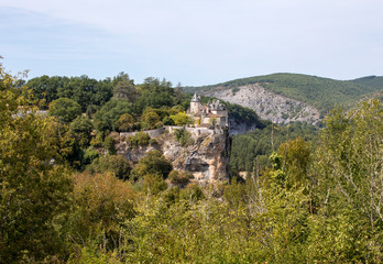 Obraz premium Castle of Belcastel in Lacave. Lot, Midi-Pyrenees, France
