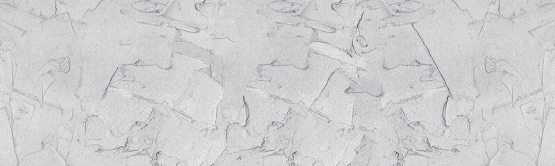 Light gray fresh wet plaster wide texture. Stucco wall surface. Large grunge background