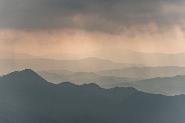 鳥見山から見た山並み