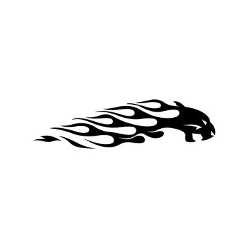 Jaguar, Panther, Tiger and Fire Vector