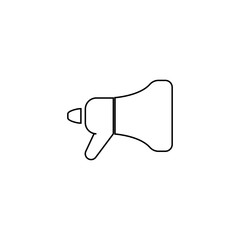 Megaphone icon. Speaker equipment symbol. Logo design element