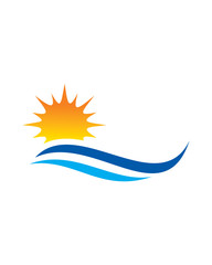 Wave and Sun Logo