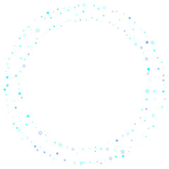 Blue, cyan, turquoise glitter stars confetti