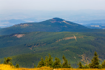 Black Mountain seen from the top of Śnieżnik, Poland
