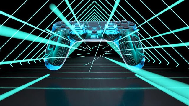 Abstract technological background of video games