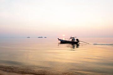 Morning on the sea. Sky and ocean