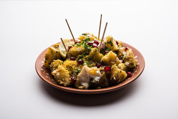 Aloo chaat or Alu chat is a popular street food originating from the Indian subcontinent, especially north India. it's an easy food recipe.