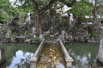Fototapeta na wymiar Stone Bridge to Rock Garden, Cua Hien Nhon, Hue Citadel, Vietnam