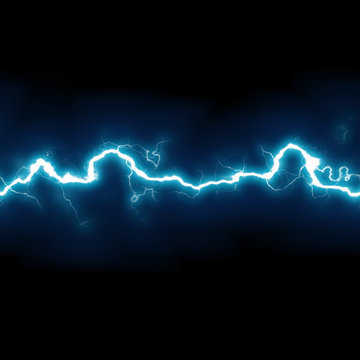 seamless horizontal high voltage electricity blue lightning