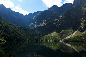 Naklejka na ściany i meble Lake among the mountains
