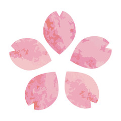 桜の花（分割した花びら） ワンポイント ピンク色