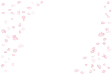 春風に舞う桜 中央コピースペース