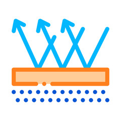 Waterproof Material Floor Vector Thin Line Icon. Waterproof And Fin Sun-Screening Material, Industrial Use Linear Pictogram. Clothes, Moisture Absorbing Substance Illustration