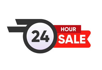 24 hour sale symbol stamps. Store last super sale stamp. Vector illustration