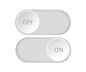 Icon On and Off toggle switch button. 
