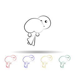 Clear baby gold multi color style icon. Simple thin line, outline vector of maternity icons for ui and ux, website or mobile application