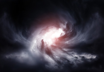 Blurred Whirlwind in the Clouds