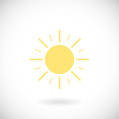 Sun symbol icon. Vector illustration