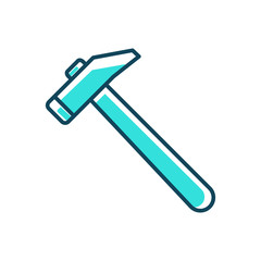 Hammer icon vector on white background