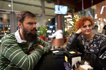 Couple in a restaurant