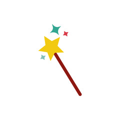 wand fairytale object isolated icon