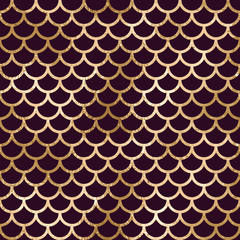 Fototapety  Geometryczny wzór w stylu art deco z łuskami na fioletowym tle