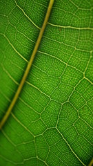 Green leafs of the fiddle-leaf fig