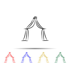 wedding curtains multi color style icon. Simple thin line, outline vector of wedding icons for ui and ux, website or mobile application