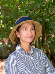 Portrait of a young woman in southern Thailand, Thai girl