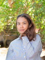 Portrait of a young woman in southern Thailand, Thai girl