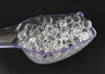 Water gel balls transparent crystal liquid ball reflection