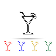 cocktail multi color style icon. Simple thin line, outline vector of casino icons for ui and ux, website or mobile application