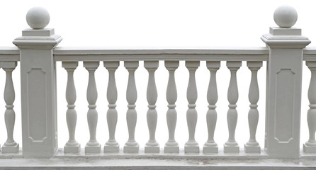 beautiful stone white fence on white