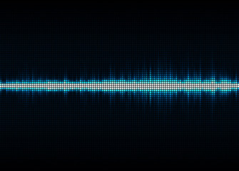 Sound wave vector background. Blue digital equalizer