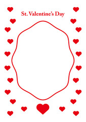 バレンタインハートメッセージカード12
