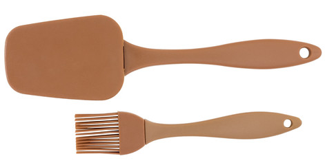 spade of frying pan on white