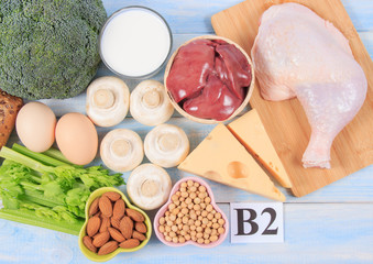 Food ingredients containing a large amount of vitamin B2 (riboflavinum). - 313610143