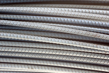 Rebar texture.Construction rebar steel work reinforcement.